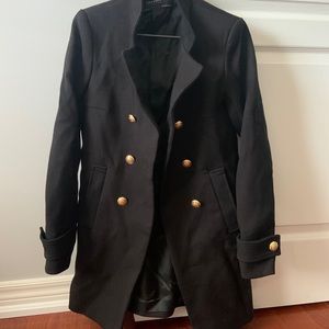 Zara coat in black with gold details